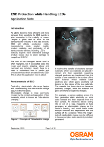 ESD Protection while Handling LEDs Application Note