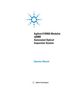 Agilent U1840A Medalist sj5000 Automated Optical