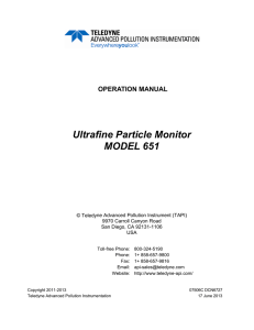 Ultrafine Particle Monitor MODEL 651