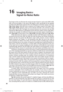 16 Imaging Basics: Signal-to-Noise Ratio