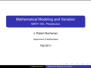 Mathematical Modeling and Variation