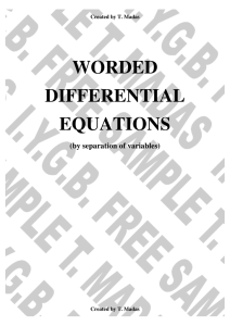 worded differential equations