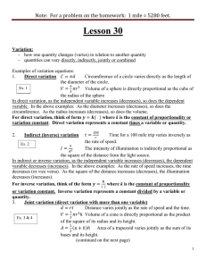 Note: For a problem on the homework: 1 mile = 5280 feet.