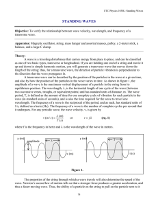 PHYS 1030L Standing Waves