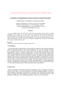 Evaluation of Organization Structure based on Email Interactions