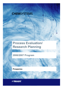 Process Evaluation/ Research Planning 2006/2007 Program