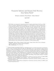 Parametric Inference and Dynamic State Recovery from Option Panels