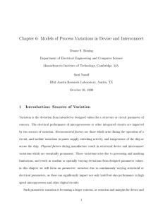Chapter 6: Models of Process Variations in Device and Interconnect