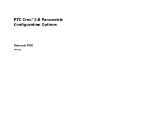 PTC Creo 3.0 Parametric Configuration Options
