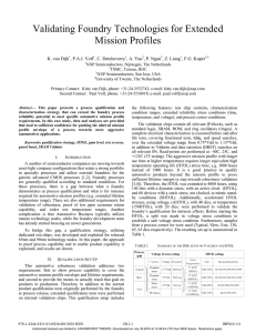 2D.2 Validating Foundry Technologies for Extended Mission Profiles