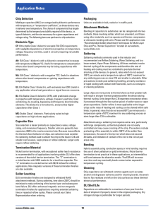 Application Notes - Knowles Capacitors