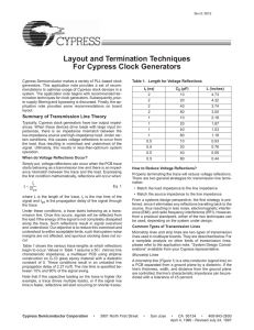 Layout and Termination Techniques For Cypress Clock