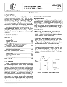 ESD Considerations in High Speed Circuits