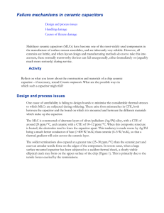 Failure mechanisms in ceramic capacitors