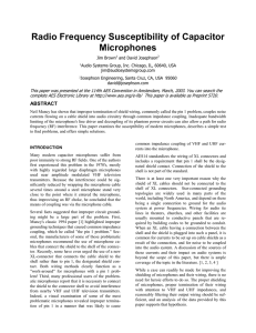 Radio Frequency Susceptibility of Capacitor Microphones