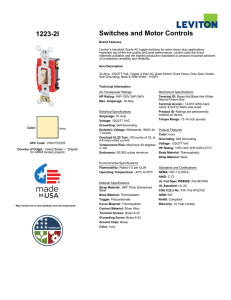 1223-2I Switches and Motor Controls