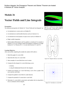 Vector Fields and Line Integrals