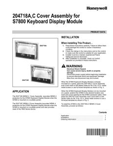 204718A,C Cover Assembly for S7800 Keyboard