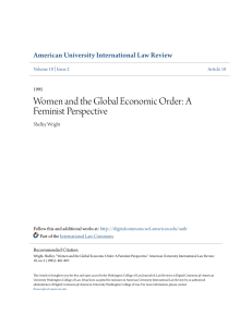 Women and the Global Economic Order: A Feminist Perspective