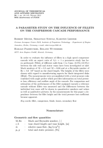 A PARAMETER STUDY ON THE INFLUENCE OF FILLETS ON THE