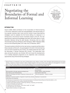 Negotiating the Boundaries of Formal and Informal