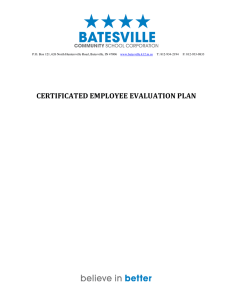 Teacher Evaluation Plan - Batesville Community School