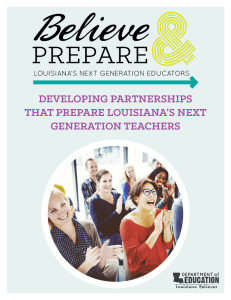 Believe and Prepare Toolkit - Louisiana Department of Education
