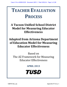 Appendix IV-22: Teacher Evaluation Instrument/Process