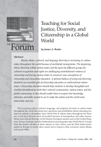 Teaching for Social Justice, Diversity, and Citizenship in a Global