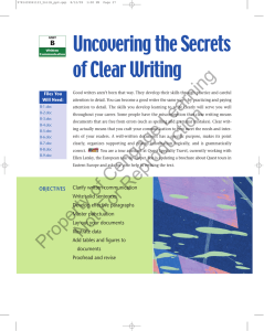 Uncovering the Secrets of Clear Writing