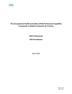 (OHS) Professional Capability Framework