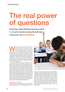 The real power of questions