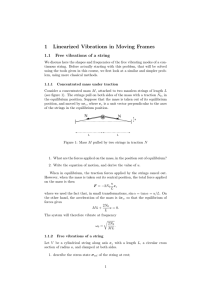 1 Linearized Vibrations in Moving Frames
