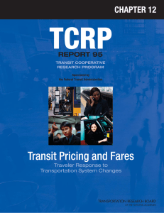 Transit Pricing and Fares - Transportation Research Board