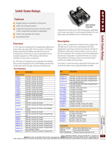 Solid-State Relays So lid