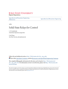 Solid-State Relays for Control - Digital Repository @ Iowa State