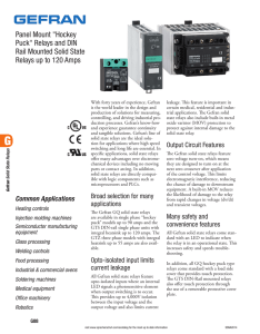 GQ, GTS and GTZ Gefran Solid State Relays E