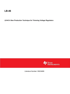 LB-46 A New Production Technique for Trimming Voltage Regulators