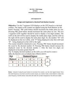 Use the 7-segment LED displays on the UP2 board as a decimal