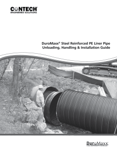 DuroMaxx® Steel Reinforced PE Liner Pipe Unloading, Handling