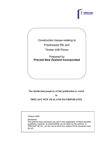 Construction Issues relating to Prestressed Rib and Timber Infill