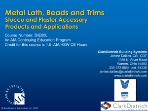 Metal Lath, Beads and Trims - Ron Blank and Associates, Inc.