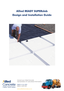 Allied READY SUPERslab Design and Installation Guide