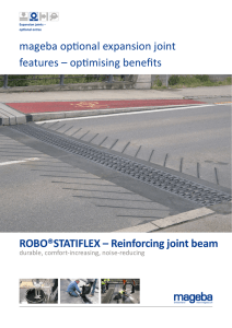 ROBO®STATIFLEX – Reinforcing joint beam mageba optional