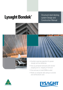 LYSAGHT BONDEK® Design And Construction Manual