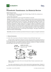 Piezoelectric Transformers: An Historical Review