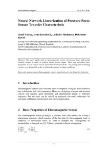 Neural Network Linearization of Pressure Force Sensor Transfer