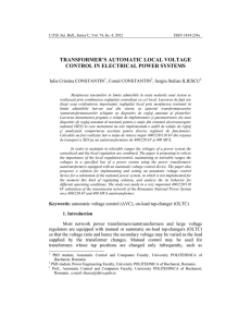 transformer`s automatic local voltage control in