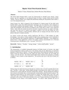 Bipolar Nickel Metal Hydride Battery