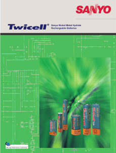 Sanyo Nickel-Metal Hydride Rechargeable Batteries - JMR-Comp